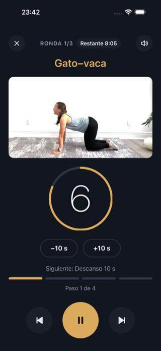 Durante la rutina — Timer: Workouts & Intervals