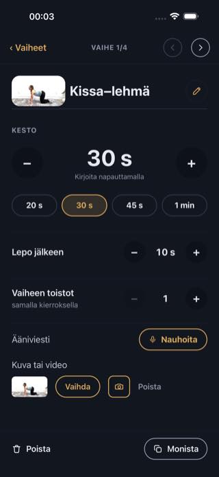 Vaiheet — Timer: Workouts & Intervals