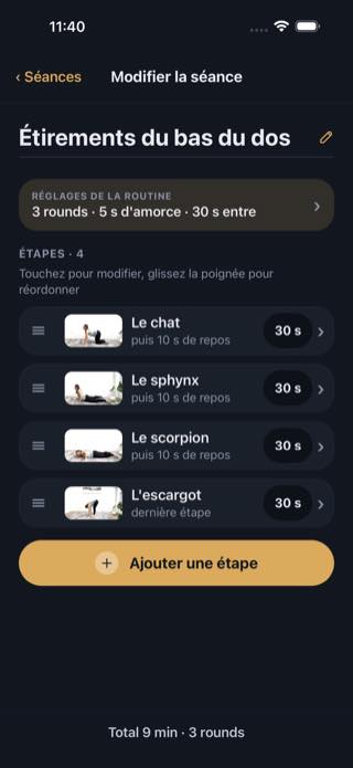 Modifier la séance — Timer: Workouts & Intervals