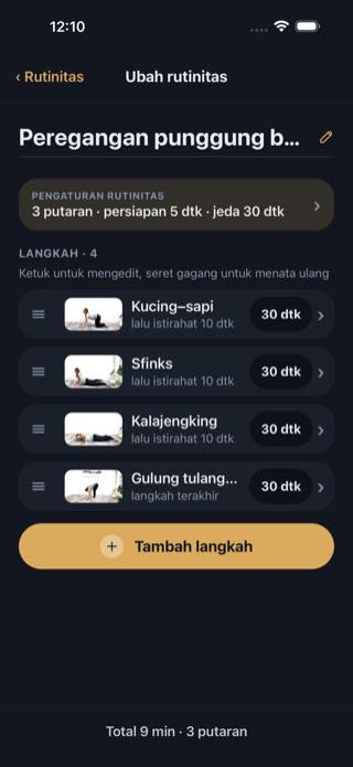 Ubah rutinitas — Timer: Workouts & Intervals