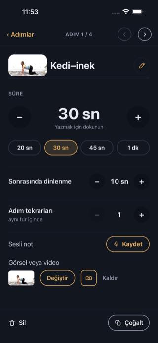 Adımlar — Timer: Workouts & Intervals