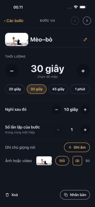 Các bước — Timer: Workouts & Intervals
